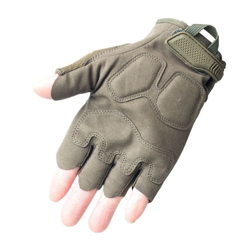 Anti-skid Safety Military Army Half Finger Tactical Gloves Motorcycle Motocross Bike Riding Cycling Sport Hiking Image 2