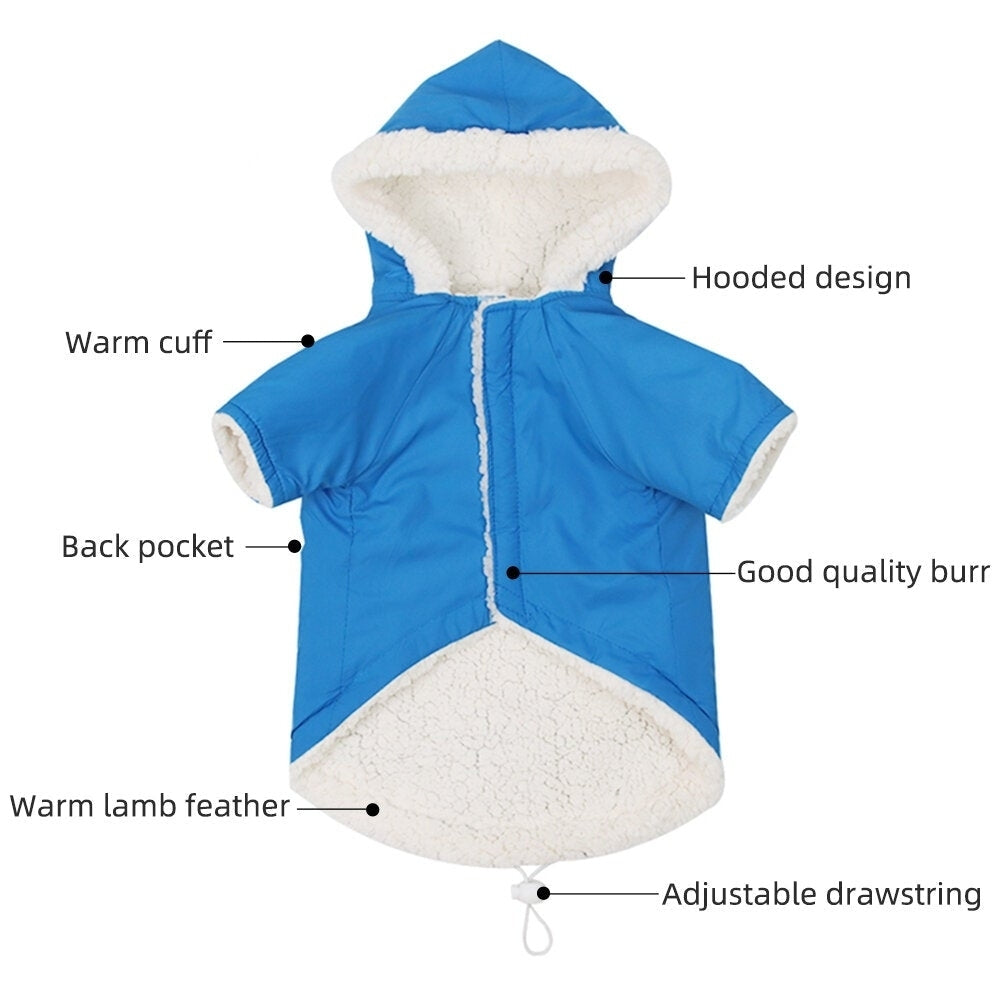 Adjustable Windproof Warm Dog Clothes Close-fitting Design Upgrade Polyester Taffeta Material Multi Colors Size Is Image 6