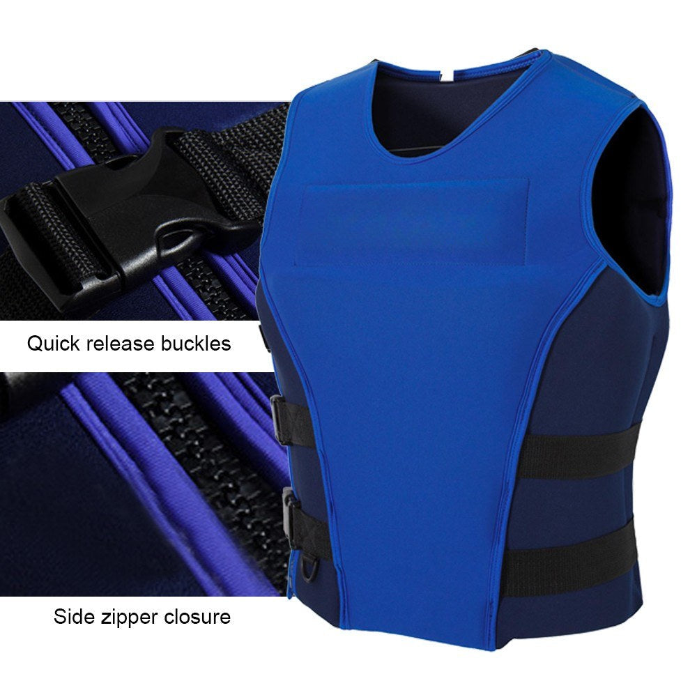 Adults Life Jacket Neoprene Safety Life Vest Float Suit for Kayaking Fishing Surfing Canoeing Sailing Water Ski Image 2
