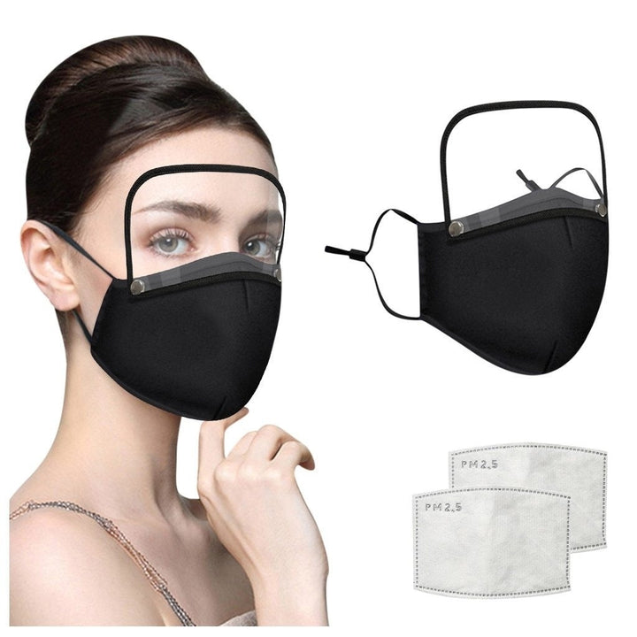 Adults Washable Reusable Face Mask With Detachable Eye Shield Image 11