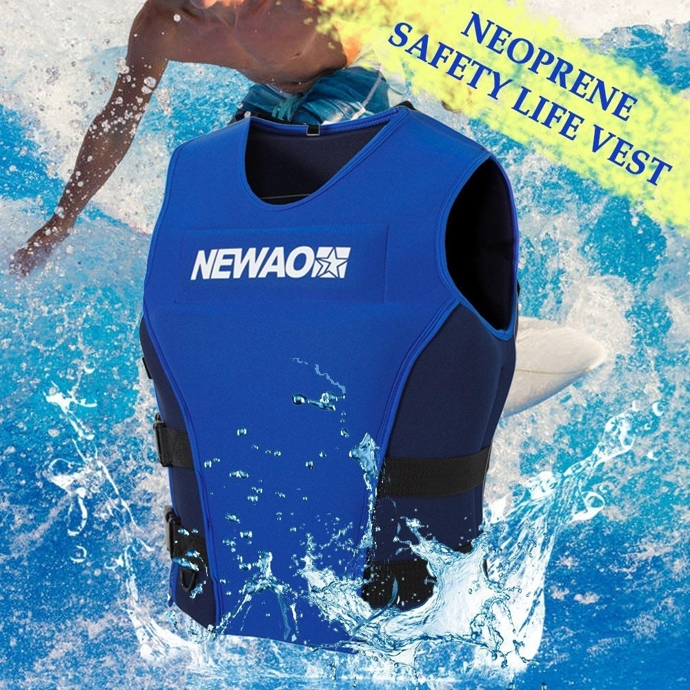 Adults Life Jacket Neoprene Safety Life Vest Float Suit for Kayaking Fishing Surfing Canoeing Sailing Water Ski Image 6