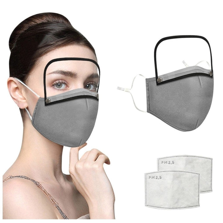 Adults Washable Reusable Face Mask With Detachable Eye Shield Image 12