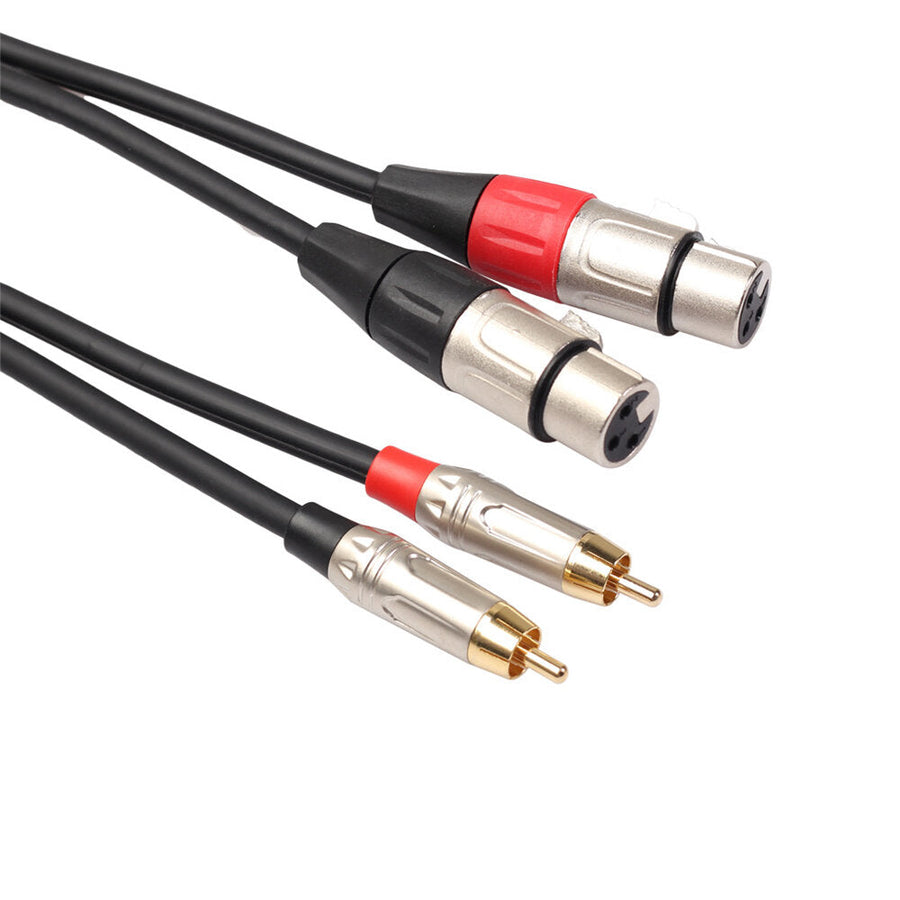 Audio Cable Dual RCA Male to Dual XLR Female Pure Copper 1.8/3m Audio Conversion Line Image 1