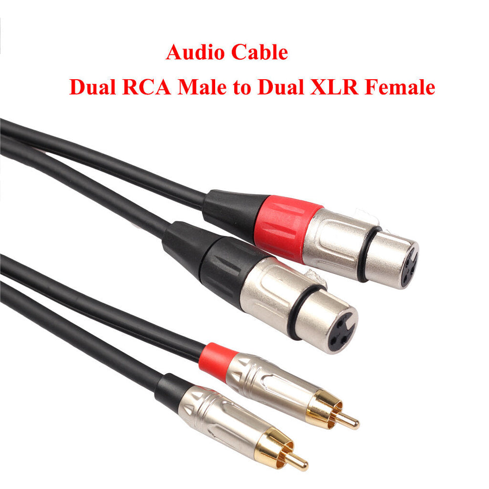 Audio Cable Dual RCA Male to Dual XLR Female Pure Copper 1.8/3m Audio Conversion Line Image 2