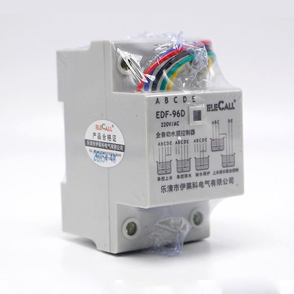 Auto Water Level Controller AC220V 5A Din Rail Mount Float Switch With 3 Probes Pump,5M/10M DF96D Image 2