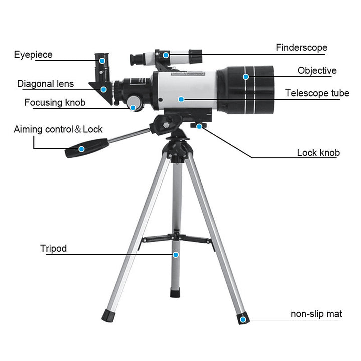 Astronomical Telescope With Tripod Wireless Smartphone Adapter Image 6