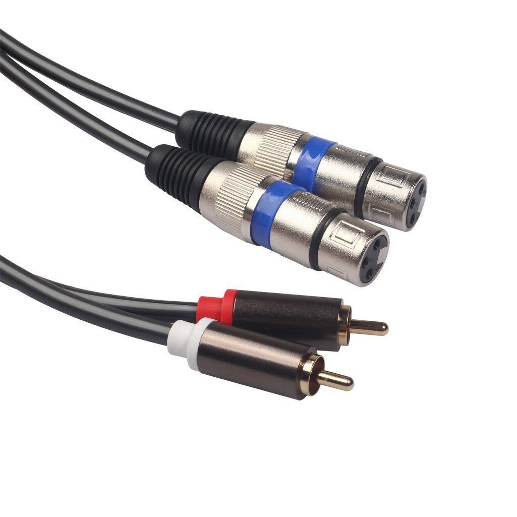 Audio Cable Dual RCA Male for Dual XLR Female Audio Line 1.5m for Microphone Mixer Headphone Amplifier Image 4