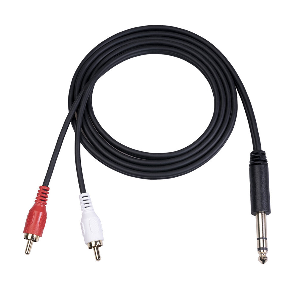 Audio Cable 6.35mm Male to Dual RCA Male Audio Line 1.5m for Tuning Mixer Amplifier DVD Image 6