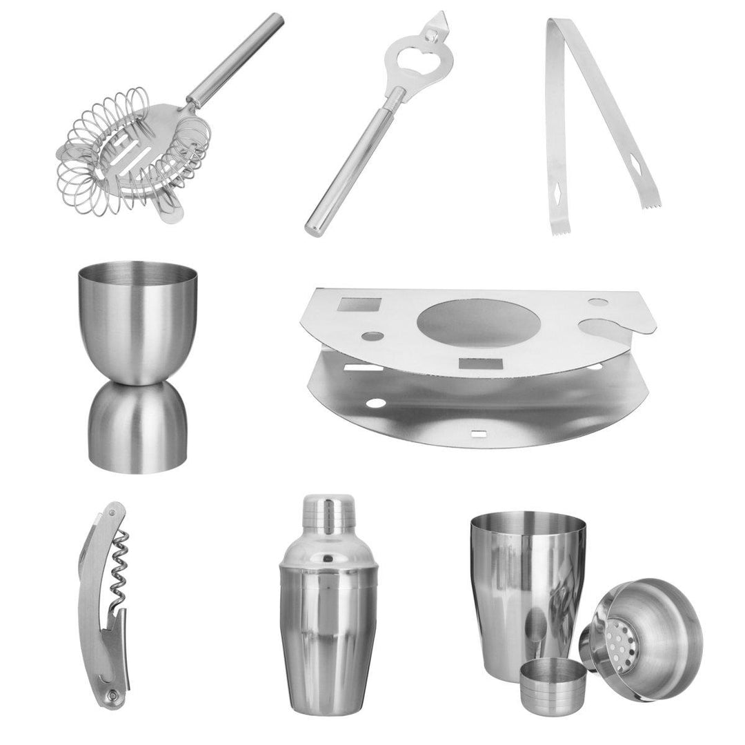 Bartender Shaker Cocktail Drink Mixer Stainless Steel Bar Opener Set Tools Martini Kit Image 11