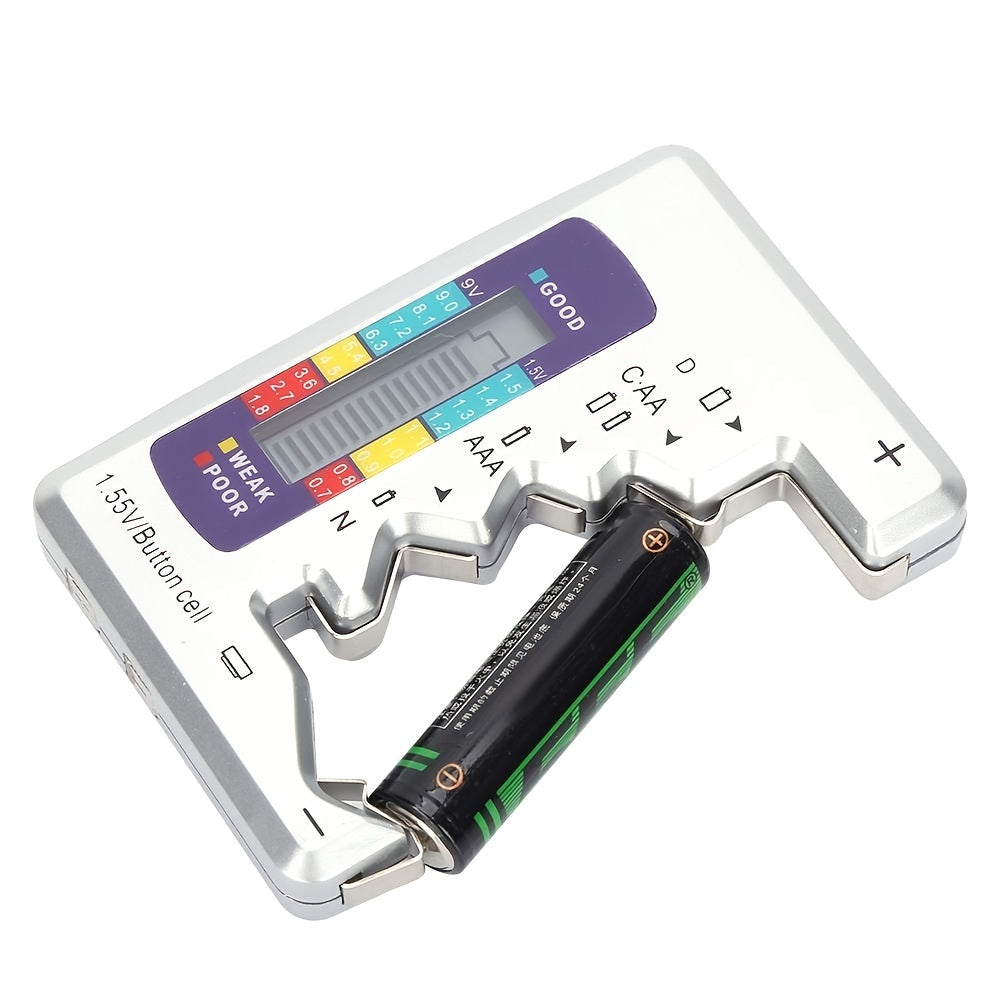 Battery Tester Digital LCD Display 9V 1.5V Capacitance Diagnostic Tool Image 1