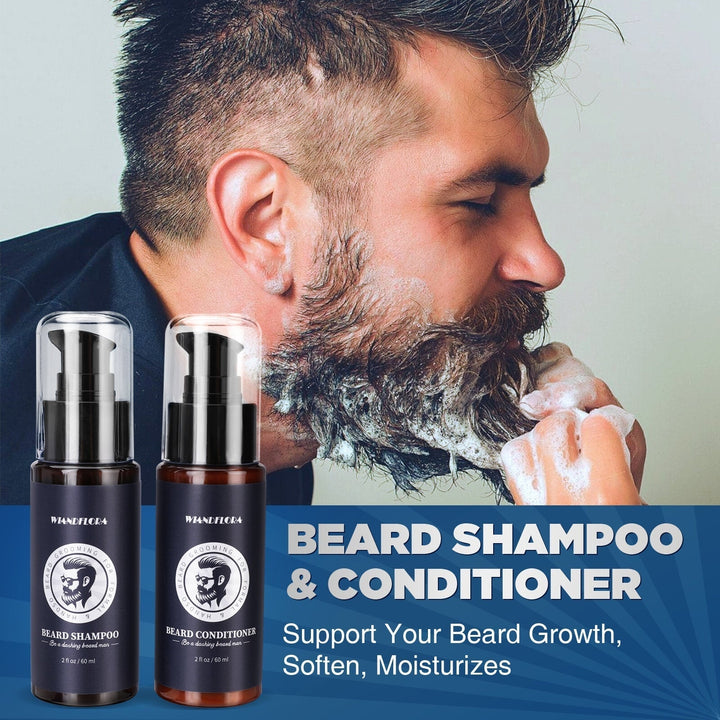 Beard Growth Kit Hair Growth Enhancer Thicker Oil Nourishing Essence Leave-in Conditioner Beard Care with Comb Image 4