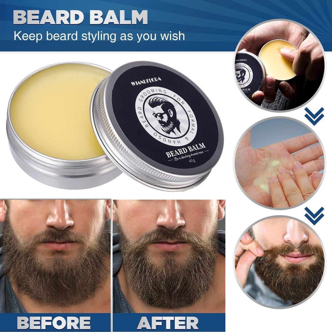 Beard Growth Kit Hair Growth Enhancer Thicker Oil Nourishing Essence Leave-in Conditioner Beard Care with Comb Image 6