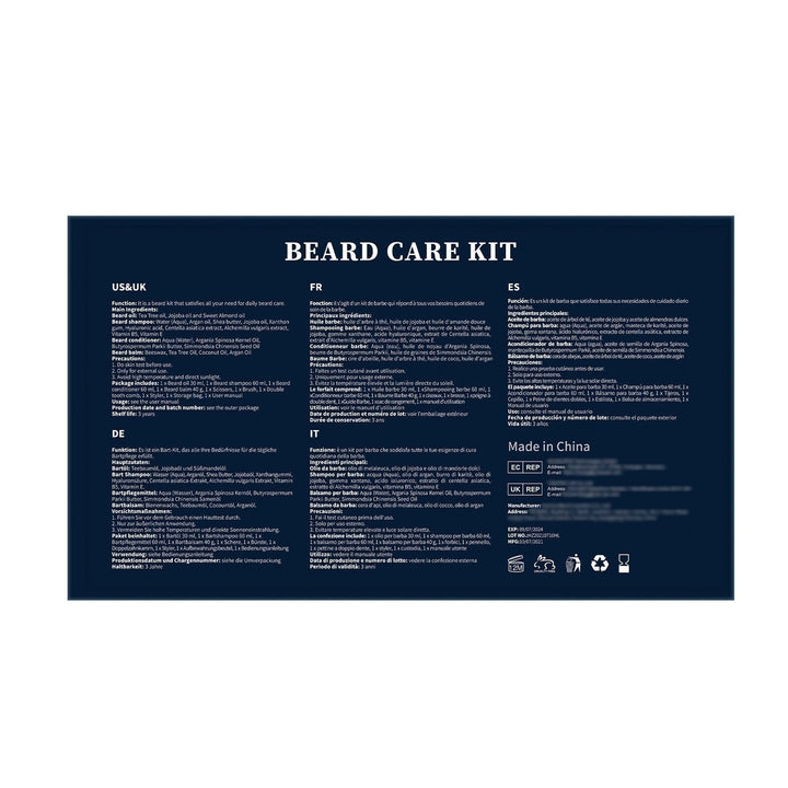 Beard Growth Kit Hair Growth Enhancer Thicker Oil Nourishing Essence Leave-in Conditioner Beard Care with Comb Image 8