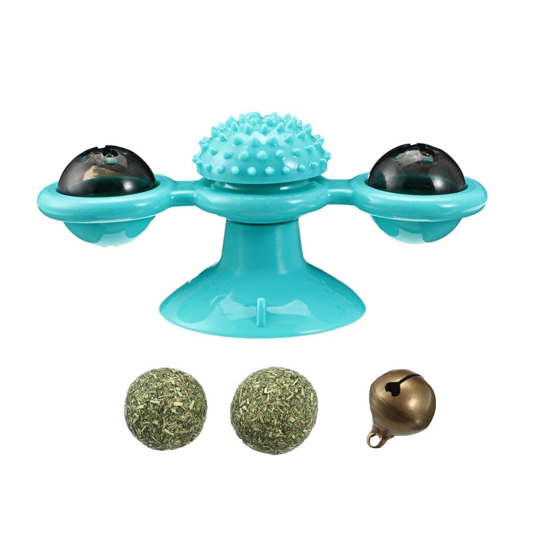 Bell Ball Cat toxick Supplies Catnip Toys Perfect for Cat/Kitty/Kitten Hair Brush Turntable Massage Scratch Image 1