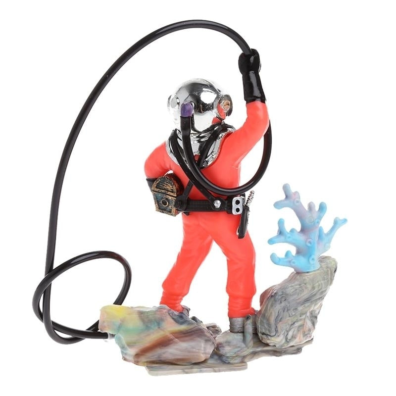 Aquarium Decor Hunter Treasure Figure Action Fish Tank Ornament Aquarium Realistic Design Image 4