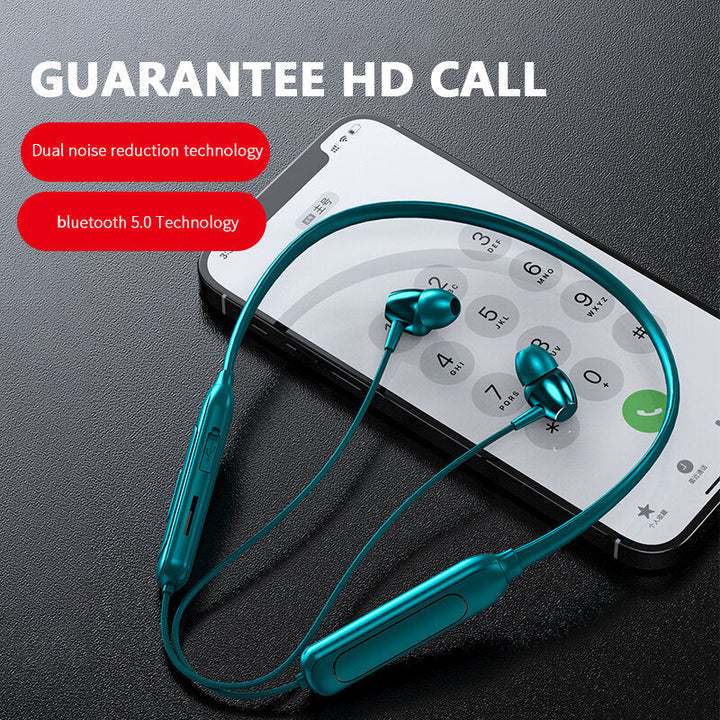 bluetooth 5.1 Neck Hanging Magnetic Headset Wireless 9D Surround Sound Stereo Sports Running Waterproof Headphone With Image 3