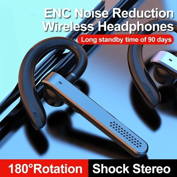 bluetooth 5.2 Wireless Headset Noise Reduction IPX7 Waterproof HiFi 3D Stereo Surround Sound Headphone with Mic Image 3