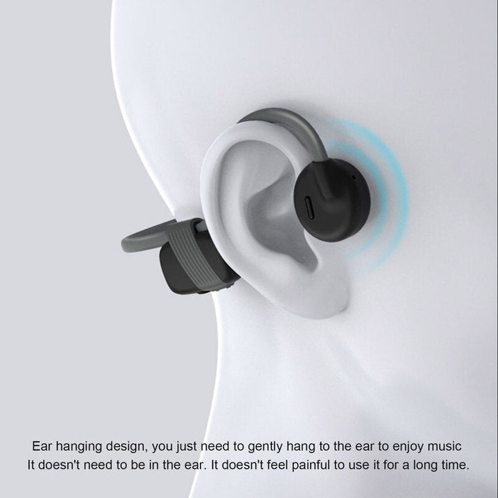 Bluetooth Bone Conduction Headphone Stereo Wireless Earphone Waterproof Sports Headset Handsfree Noise Reduction with Image 4