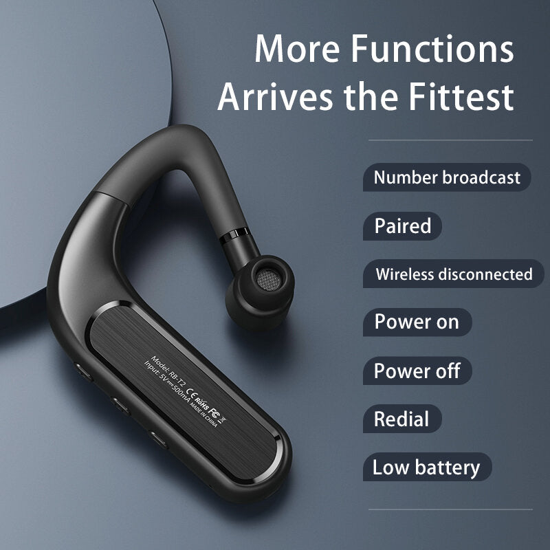 Bluetooth Ear Hook 5.0 Call Noise Cancelling Headphone Wireless Business Touch Smart Headset Image 4