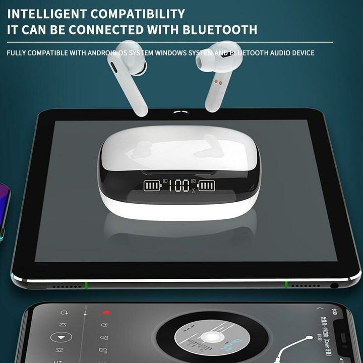 bluetooth Earphone Sports Binaural Stereo Touch LED Long Battery Life Waterproof Earbuds Brilliant Sound Earphone Image 9
