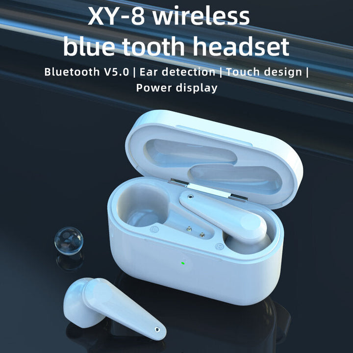 Bluetooth Earphone TWS Ture Wireless Noise Reduction Waterproof 3D Stereo Sound Black Technical Technology Volume Image 3
