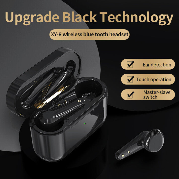 Bluetooth Earphone TWS Ture Wireless Noise Reduction Waterproof 3D Stereo Sound Black Technical Technology Volume Image 4