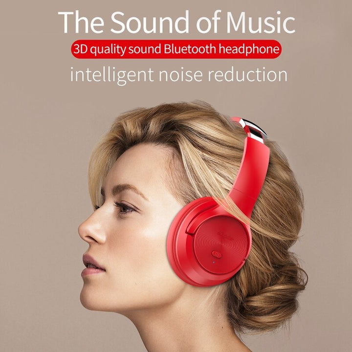 bluetooth Headphone  Active Noise Reduction ANC Foldable Deep Bass Headset With Mic TF Card Image 3