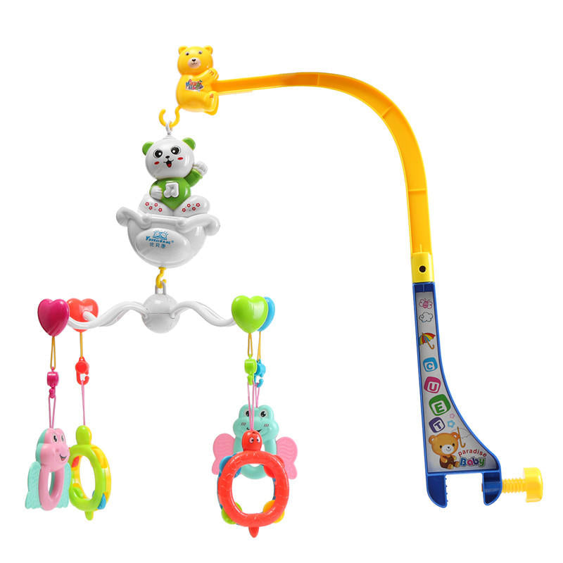 Baby Hand Bed Crib Musical Hanging Rotate Bell Ring Rattle Mobile Toy Image 2