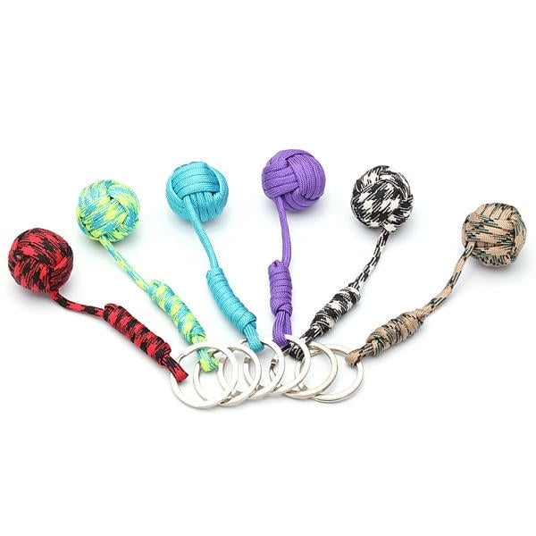 Ball Self Defense Lanyard Survival Key Chain Fragrance Color Random DTTT Image 2