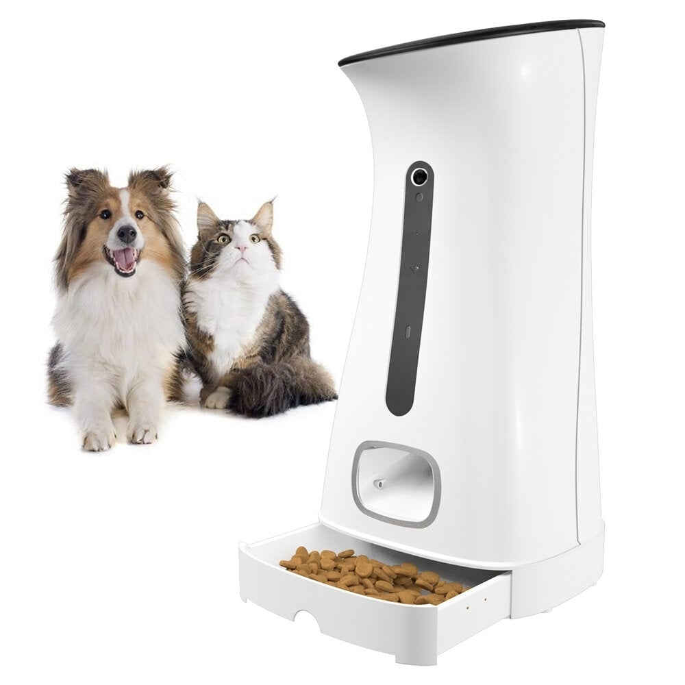 Pet Feeder 7.5L Capacity Dog Cat Feeder Dual Power Protective APP Remote Control for Dog Cat Feeding Image 1