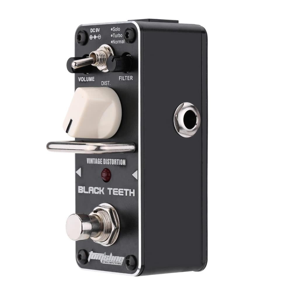 Black Teeth Vintage Distortion Electric Guitar Effect Pedal Mini Single with True Bypass Image 1