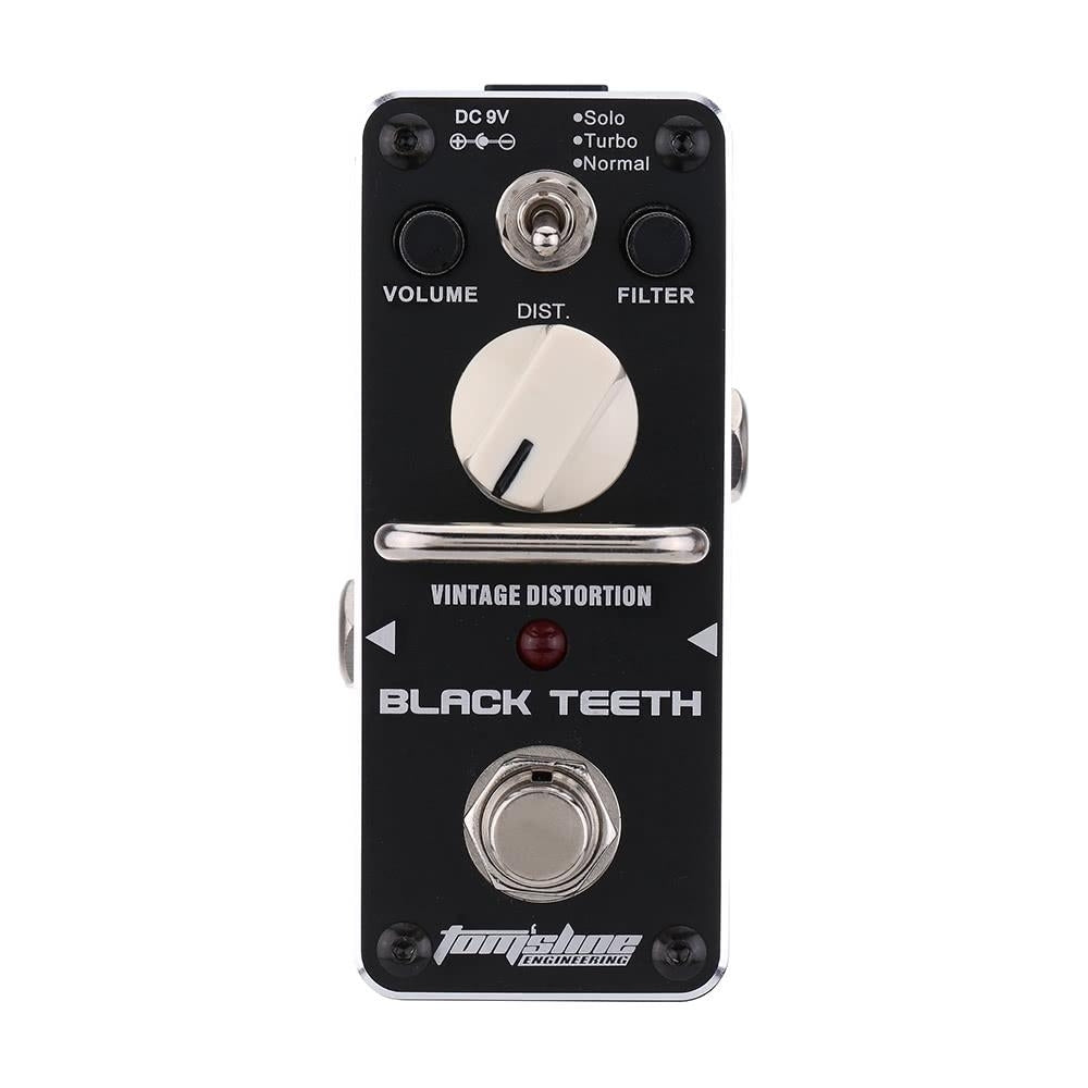 Black Teeth Vintage Distortion Electric Guitar Effect Pedal Mini Single with True Bypass Image 2