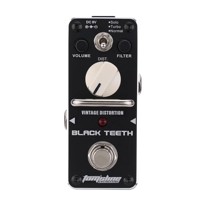Black Teeth Vintage Distortion Electric Guitar Effect Pedal Mini Single with True Bypass Image 2