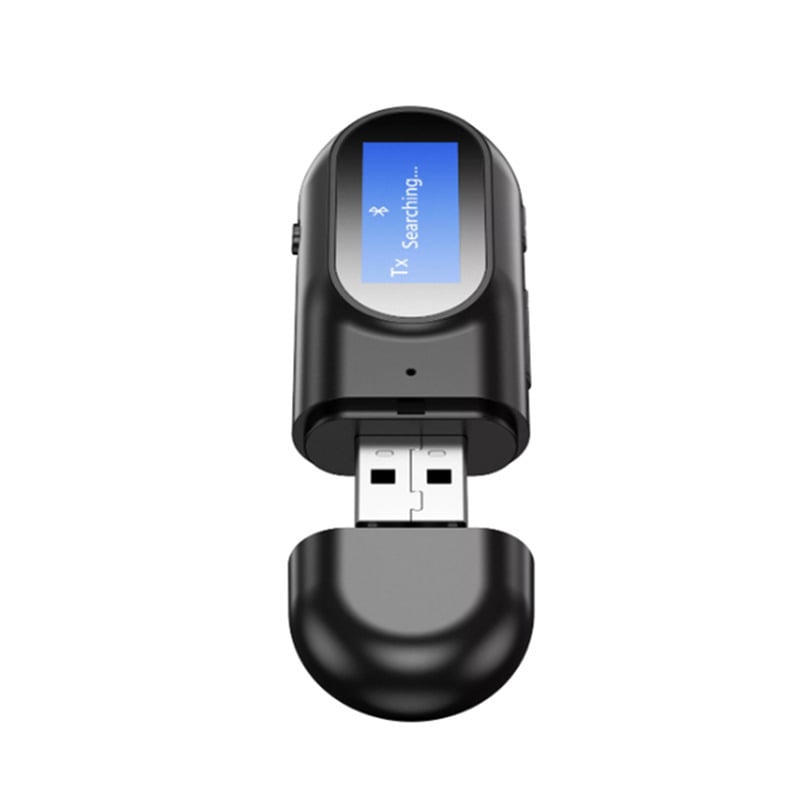 bluetooth 5.0 Car Kit Handsfree USB Audio Receiver Transmitter Adapter with LED Screen AUX Music Stereo Wireless Image 1