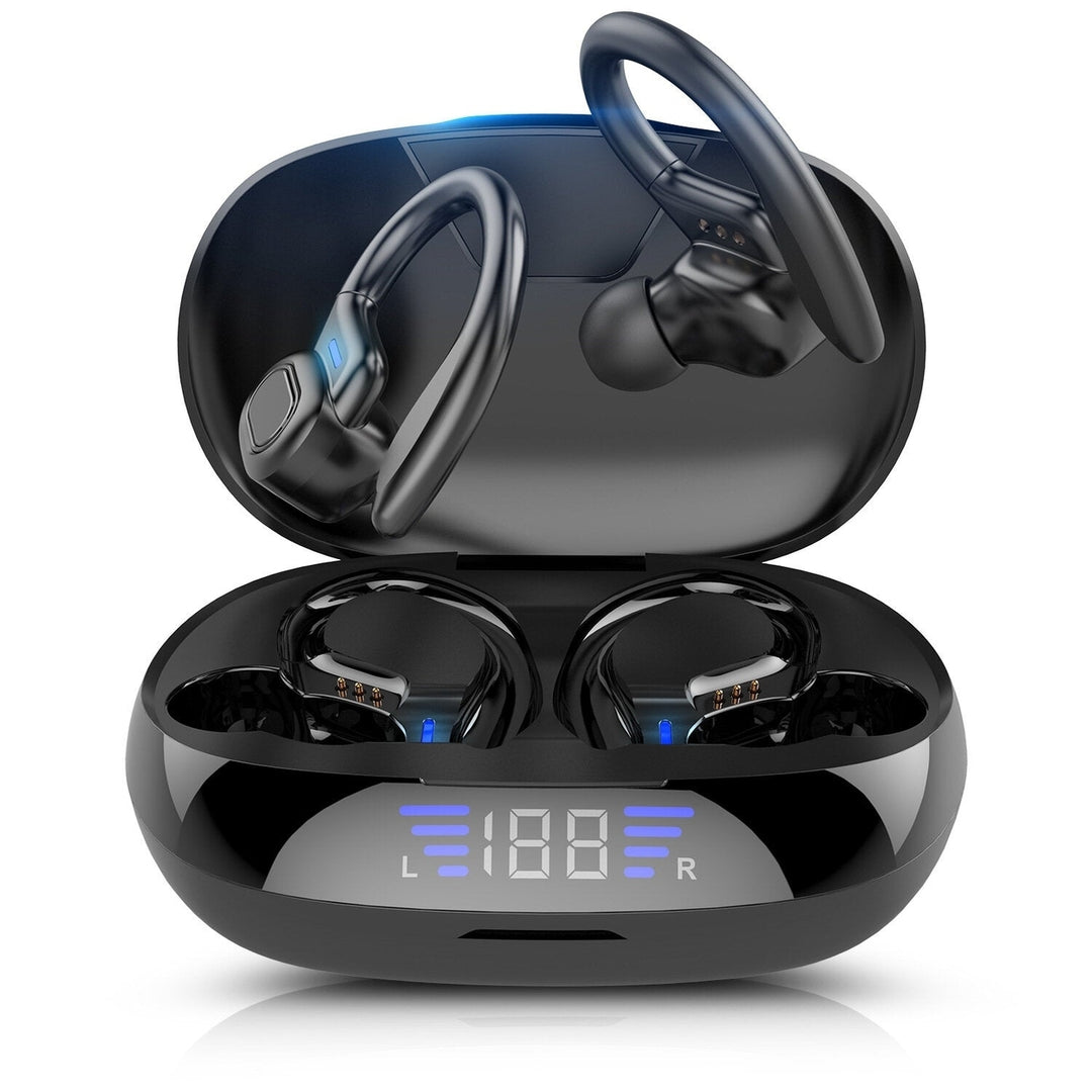 Bluetooth 5.0 Ear Hook Earbuds LED Power Display TWS In-ear Earphone Stereo Noise Reduction With Mic Image 1