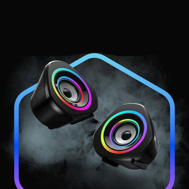 Bluetooth 5.0 Soundbox 2.0 Loudspeaker with RGB Colorful Breathing LED Light Computer Speakers Image 4