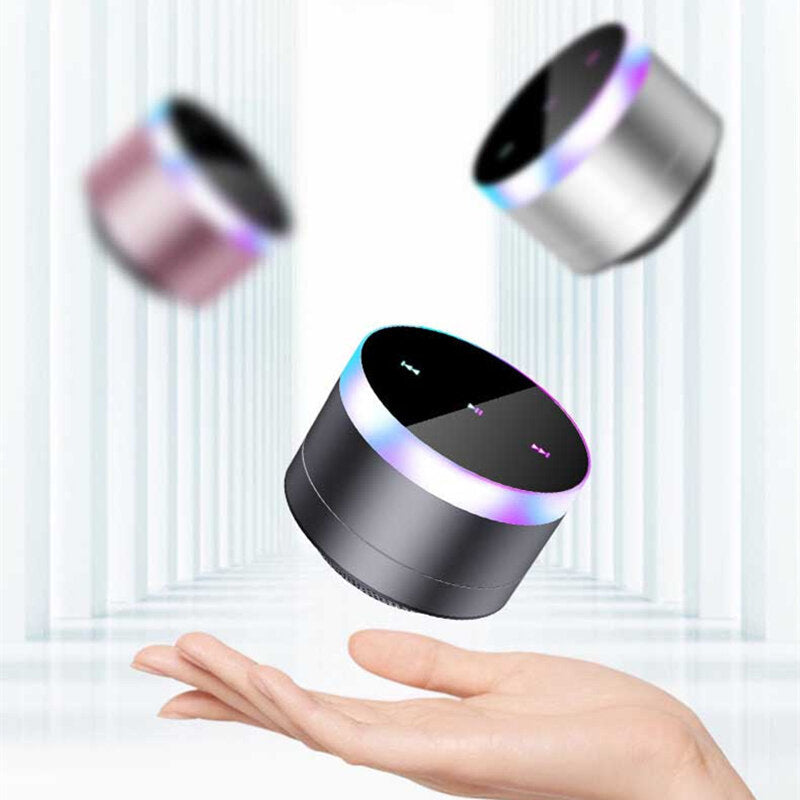 Bluetooth 5.0 Speaker Colorful Lights Touch Control Handsfree Mini Subwoofer Portable Speakers Support FM AUX Image 4