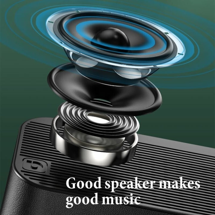 Bluetooth 5.0 Speaker Alarm Clock Night Light Multiple Play Modes LED Display 360 Surround Stereo Sound 1800mAh Battery Image 7