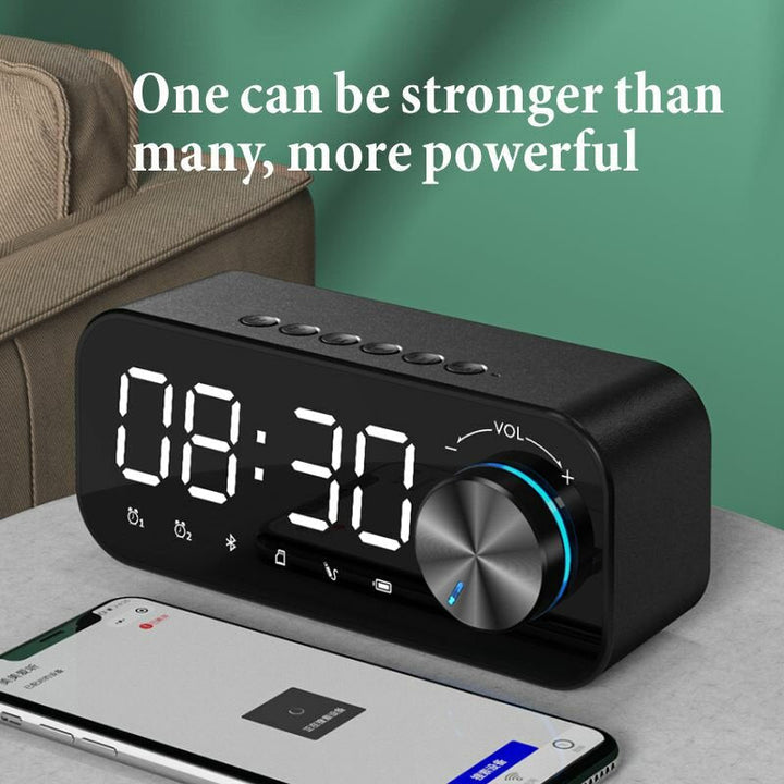 Bluetooth 5.0 Speaker Alarm Clock Night Light Multiple Play Modes LED Display 360 Surround Stereo Sound 1800mAh Battery Image 8