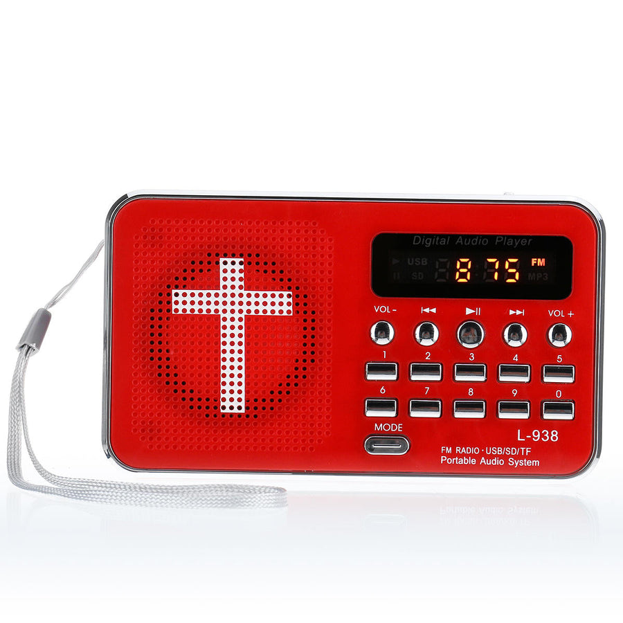Bible AUX U-disk TF SD Card Audio MP3 Music Player Portable Mini FM Radio Speakers For Elders Gift Image 1