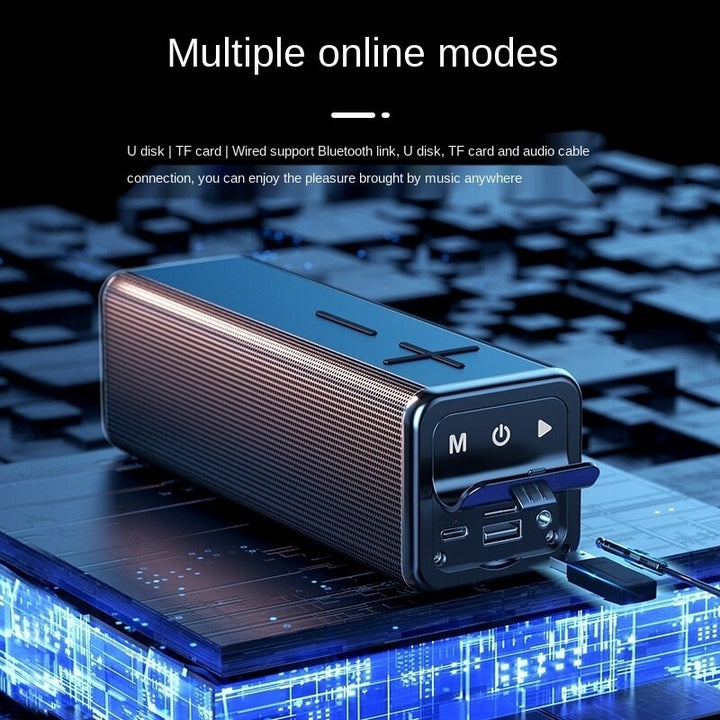 Bluetooth 5.0 Speaker Subwoofer Home Wireless TWS Series HIFI 20 Hours Play Time Portable Outdoor Speaker Image 6