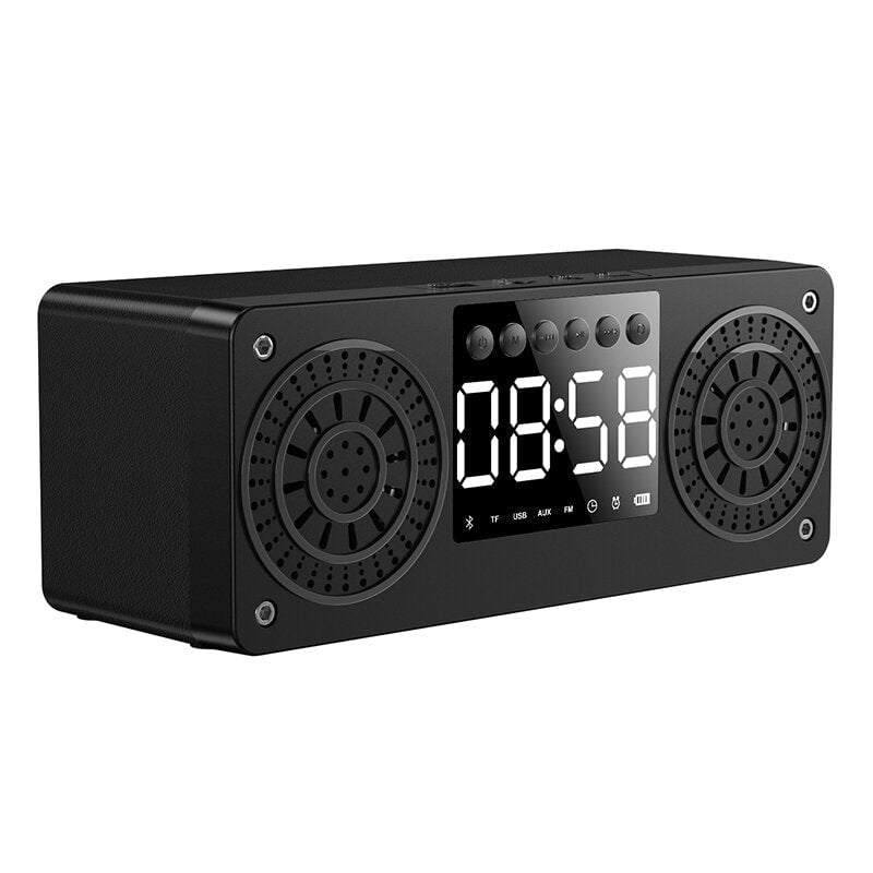 Bluetooth 5.0 Speaker Wireless Speaker LED Alarm Clock Music Player TF Card FM Radio Speaker Image 8