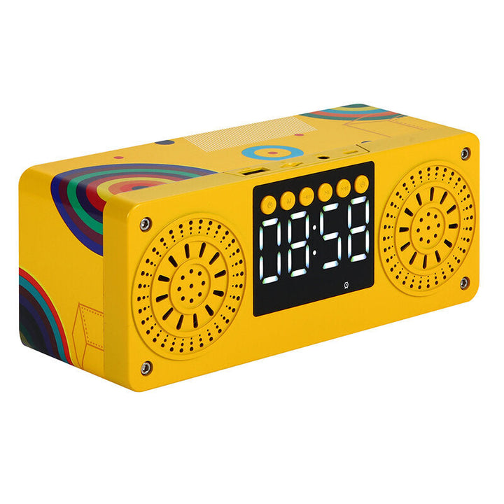 Bluetooth 5.0 Speaker Wireless Speaker LED Alarm Clock Music Player TF Card FM Radio Speaker Image 1