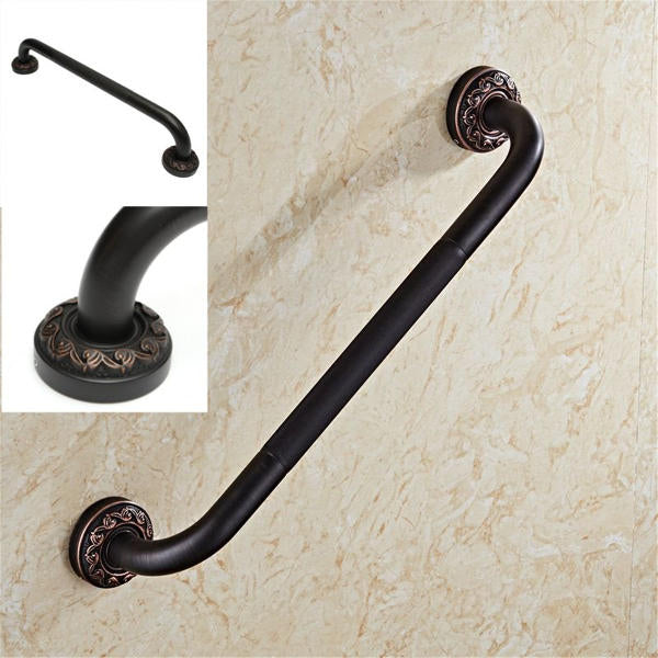 Black Bronze Wall Mounted Towel Rail Bar Grab Support Safety Handle Image 3