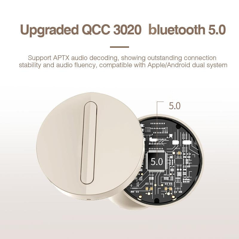 bluetooth 5.0 Earphone TWS Wireless Earbuds HiFi Stereo APTX/ACC CVC 8.0 Noise Canceling Charging Headphone with Mic Image 4