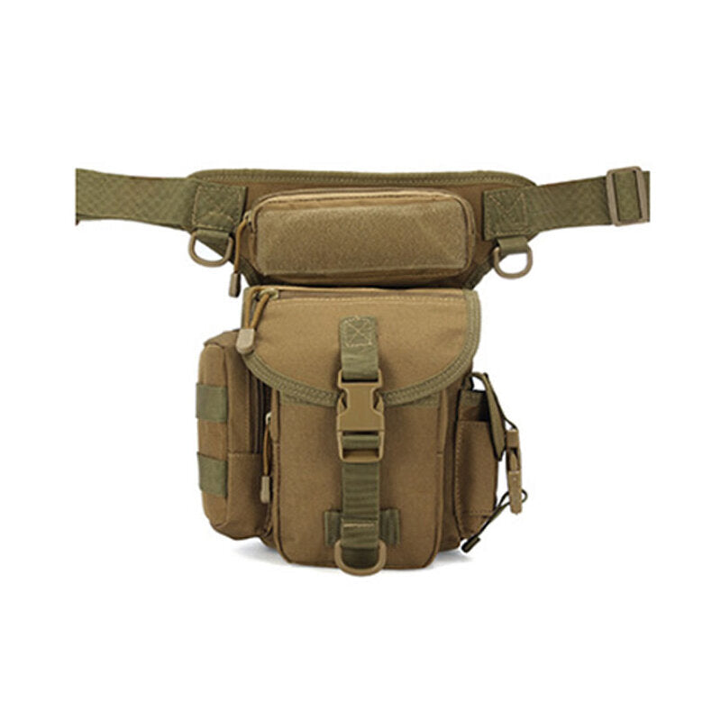 Canvas Waterproof Tactical Bag Waist Pack Leg Bag Camping Hiking Hunting Belt Bag Image 3