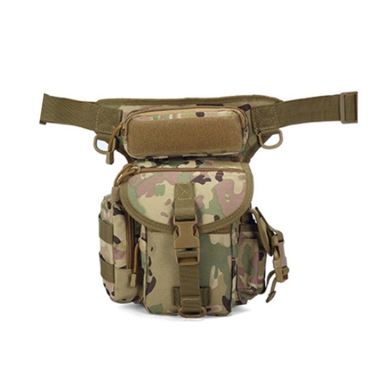 Canvas Waterproof Tactical Bag Waist Pack Leg Bag Camping Hiking Hunting Belt Bag Image 1