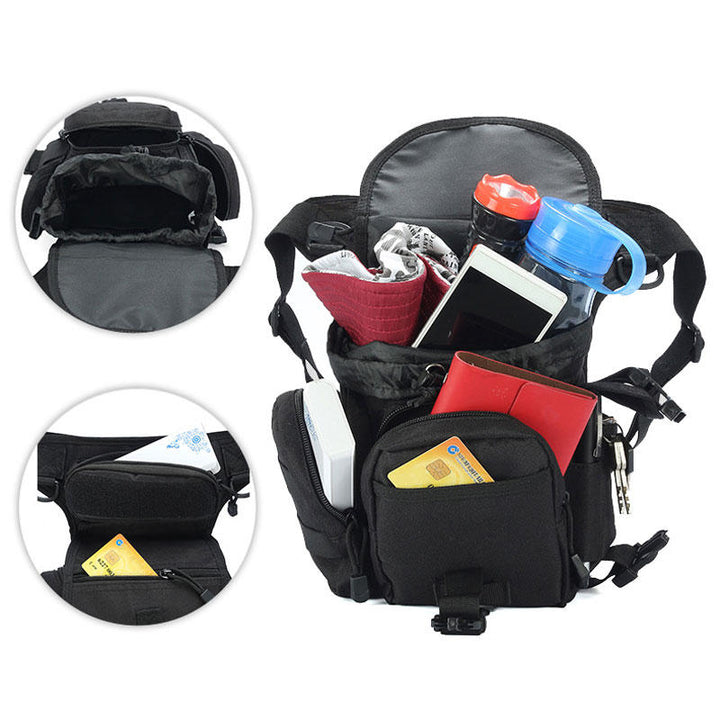 Canvas Waterproof Tactical Bag Waist Pack Leg Bag Camping Hiking Hunting Belt Bag Image 7