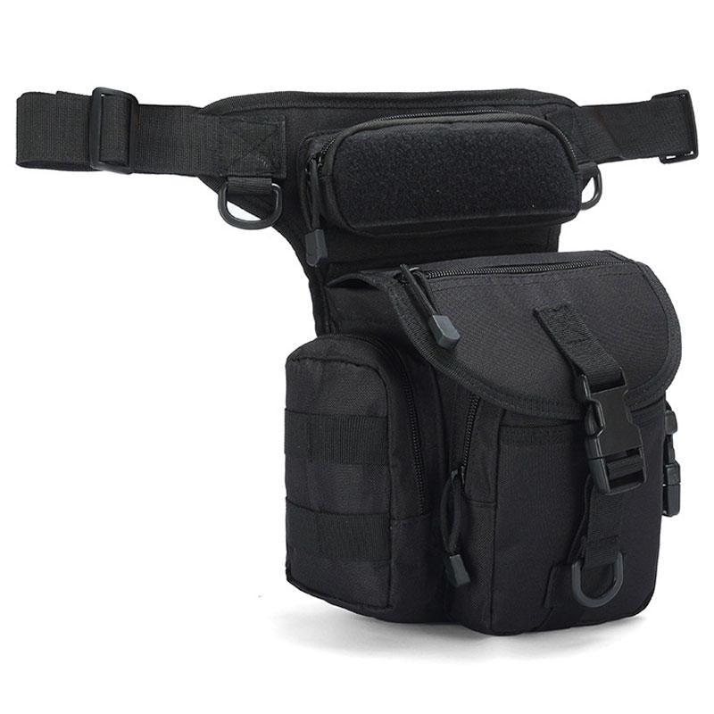 Canvas Waterproof Tactical Bag Waist Pack Leg Bag Camping Hiking Hunting Belt Bag Image 9