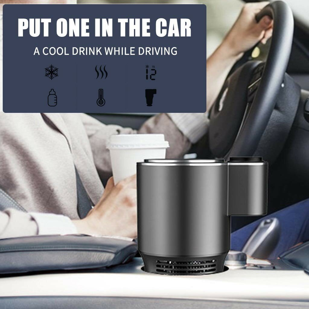 Car Heating And Cooling Cup Stainless Steel Travel Electric Vehicle Heating And Cooling Cup,12V Image 4